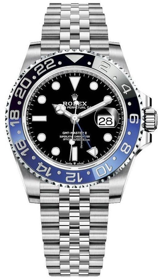 Rolex GMT-Master II "Batgirl" Stainless Steel Black and Blue Cerachrom Jubilee (Ref# 126710BLNR)