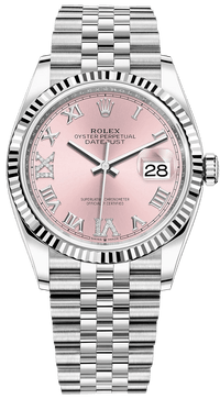 Rolex Datejust 36 Jubilee Pink Roman Dial Ladies (Reference 126234)