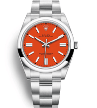 Rolex Oyster Perpetual 41 Red Dial Oyster Bracelet 124300