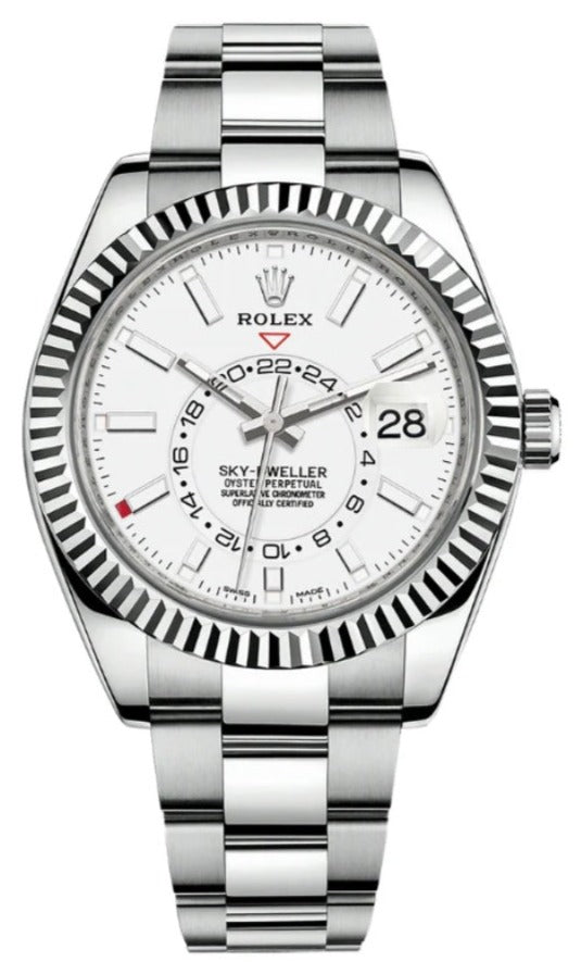 Rolex Sky-Dweller White Rolesor White Index Dial Oyster Bracelet (Ref# 336934)