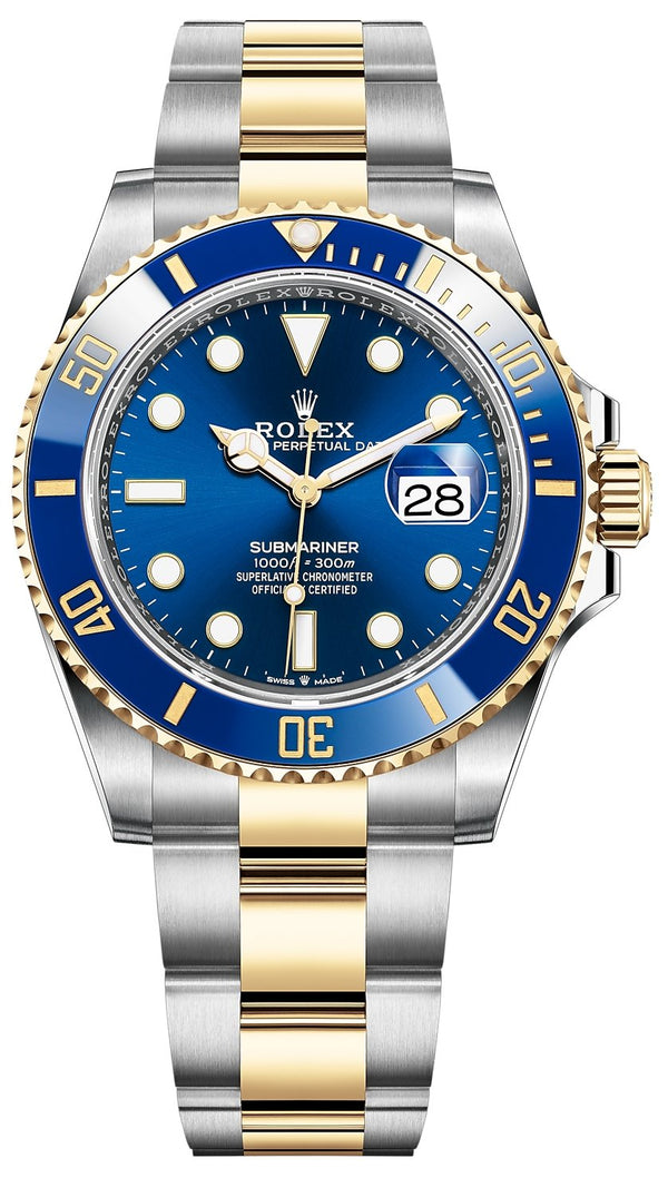 Rolex Submariner Two-Tone Yellow Gold & Steel Rolesor - Blue Dial Ceramic Bezel (Ref# 126613LB)